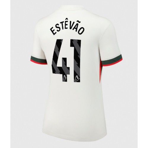 Stroje piłkarskie Chelsea Estevao Willian #41 Koszulka Wyjazdowej dla damskie 2025-26 Krótki Rękaw